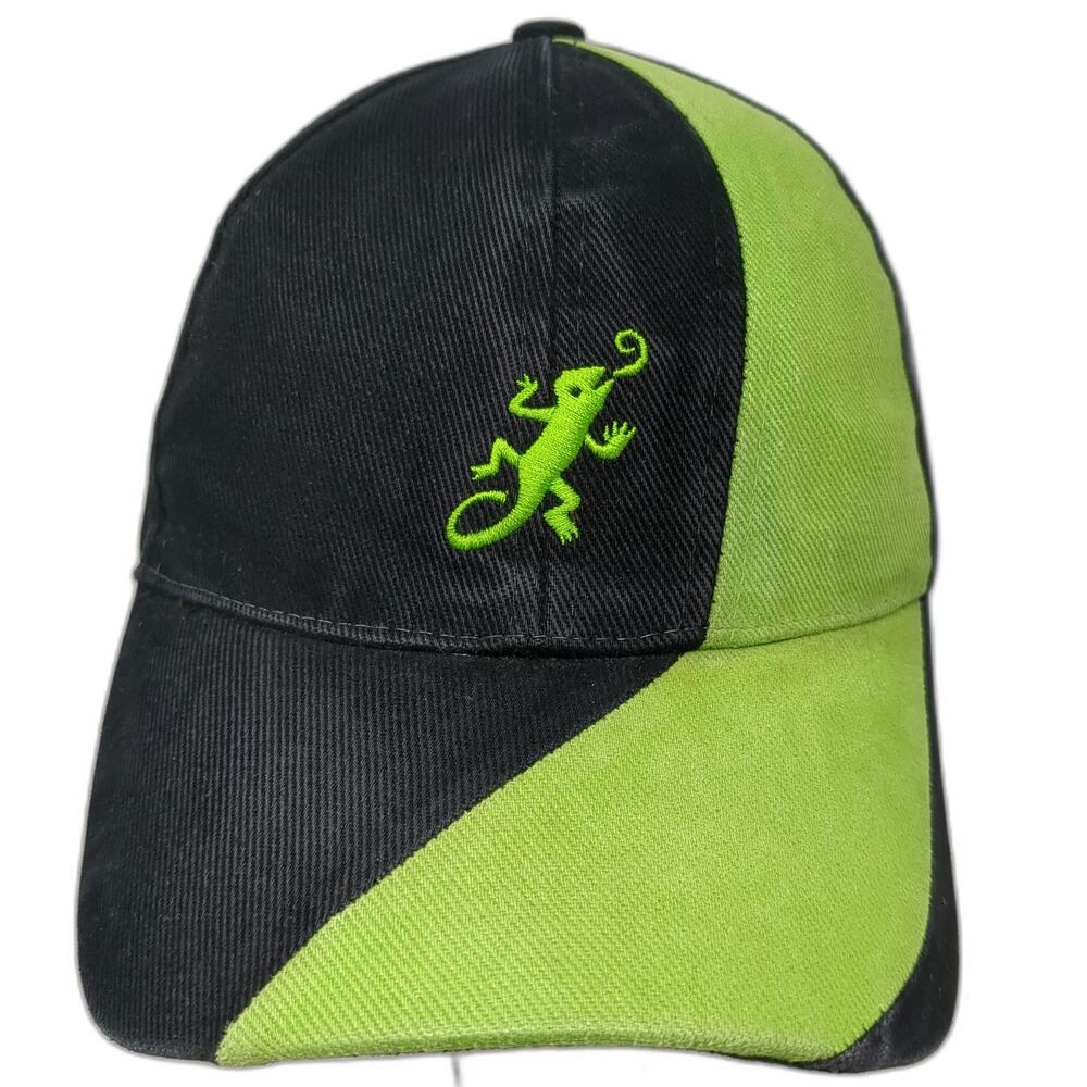 Desperados Baseball Cap Black One Size Gecko Logo Green Red Strapback Hat Lizard